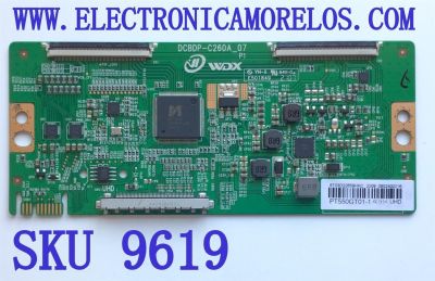 T-CON PARA TV / NUMERO DE PARTE 8T03D22859HKC / DCBDP-C260A_07 / PT550GT01-1 / 0802400216 / DISPLAY PT550GT01-1 VER.1.0 / MODELO 55"	